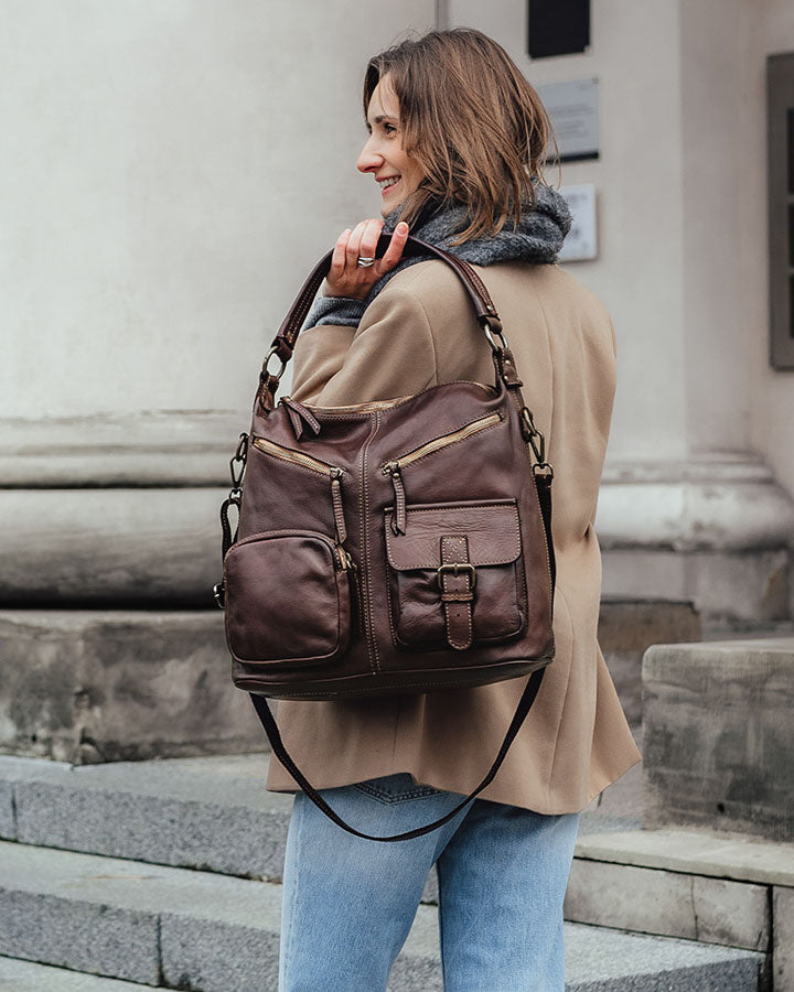 GARDA● Leder Beuteltasche - Schultertasche für aktive Damen