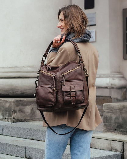 GARDA● Leder Beuteltasche - Schultertasche für aktive Damen