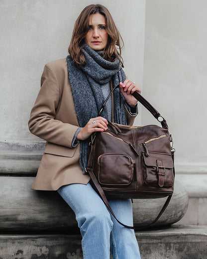 GARDA● Leder Beuteltasche - Schultertasche für aktive Damen