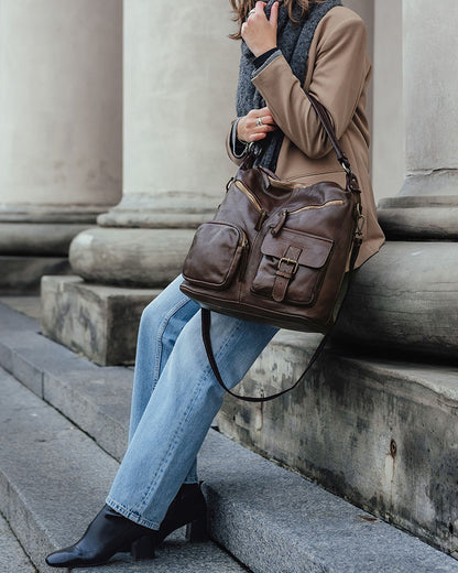 GARDA● Leder Beuteltasche - Schultertasche für aktive Damen