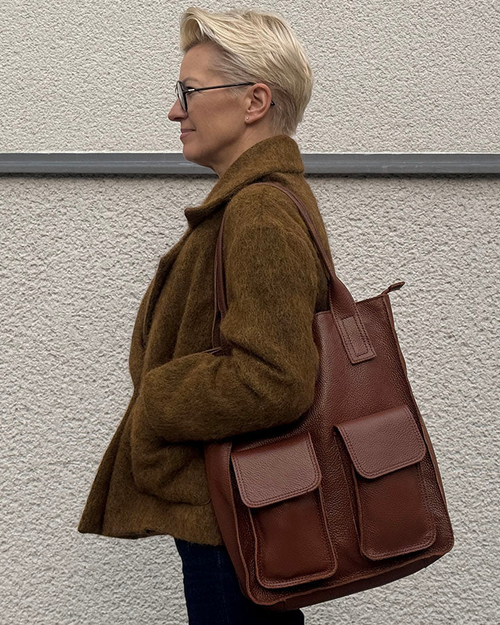 TOTE™ Henkeltasche aus echtem Leder