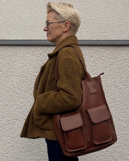 TOTE™ Henkeltasche aus echtem Leder