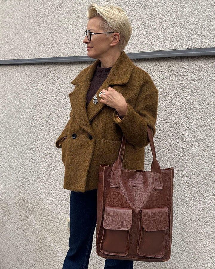 TOTE™ Henkeltasche aus echtem Leder