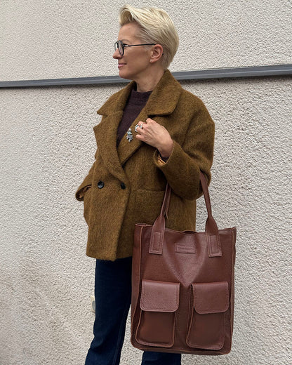 TOTE™ Henkeltasche aus echtem Leder