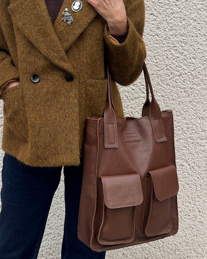 TOTE™ Henkeltasche aus echtem Leder