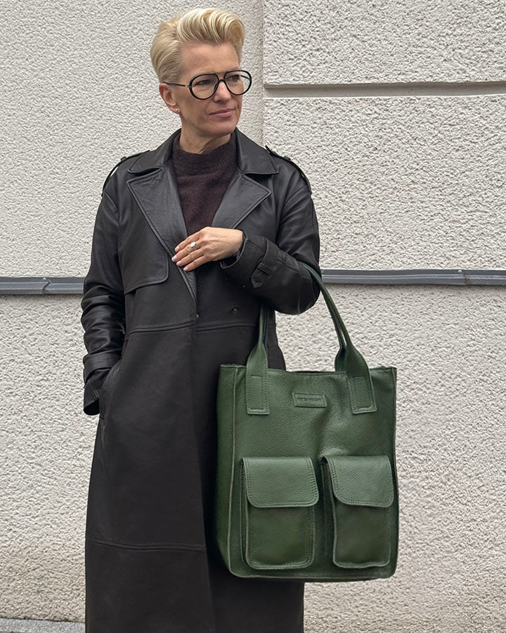 TOTE™ Henkeltasche aus echtem Leder