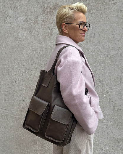 TOTE™ Henkeltasche aus echtem Leder