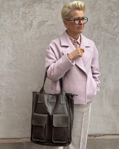 TOTE™ Henkeltasche aus echtem Leder