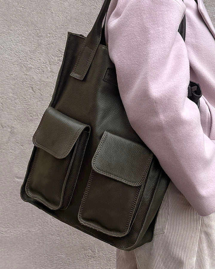 TOTE™ Henkeltasche aus echtem Leder