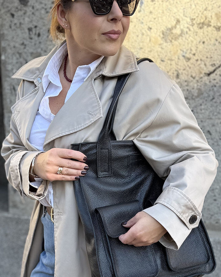 TOTE™ Henkeltasche aus echtem Leder