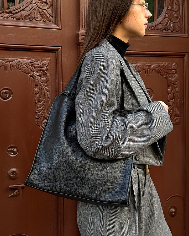 SOHO™ Klassische Shopper-Tasche aus italienisches Rindsleder