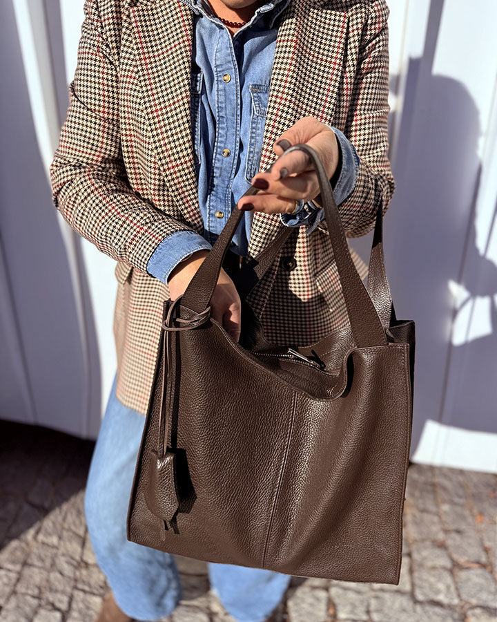 SOHO™ Klassische Shopper-Tasche aus italienisches Rindsleder