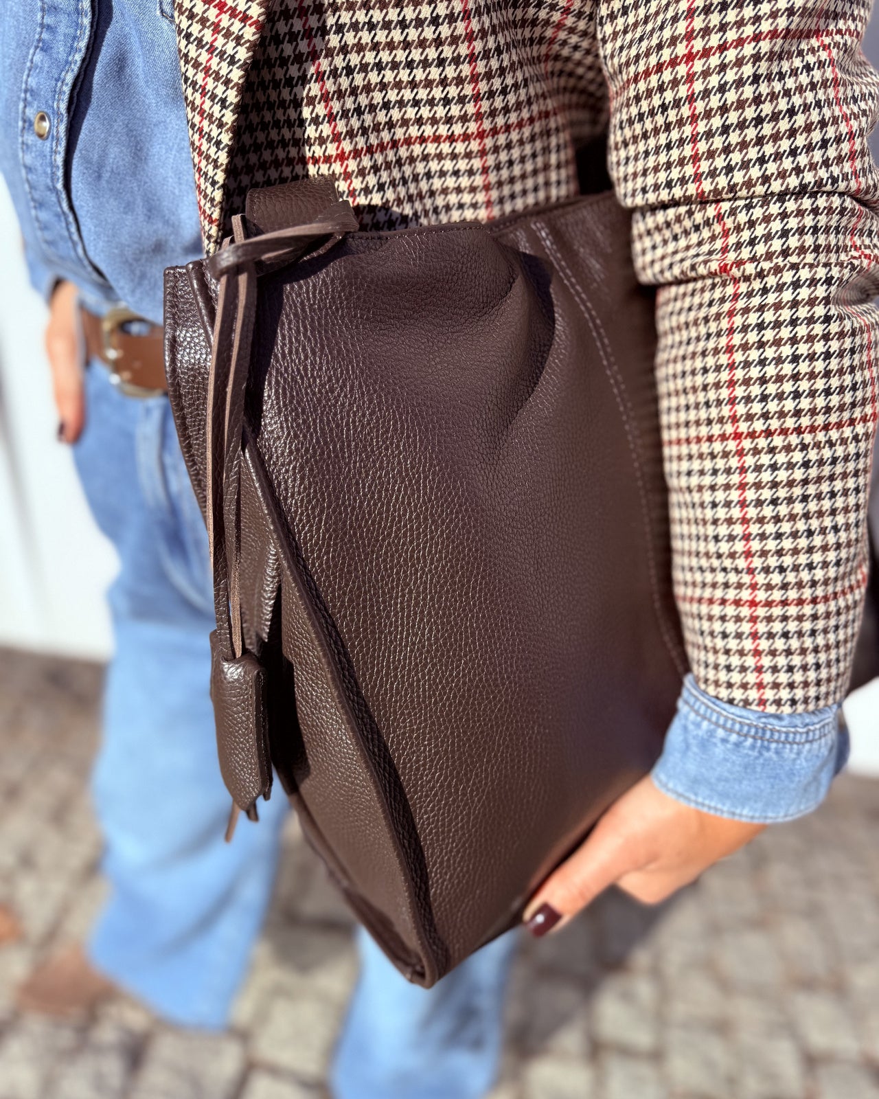 SOHO™ Klassische Shopper-Tasche aus italienisches Rindsleder