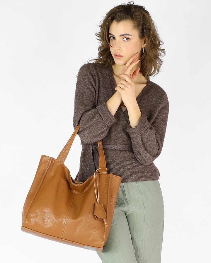 SOHO™ Klassische Shopper-Tasche aus italienisches Rindsleder
