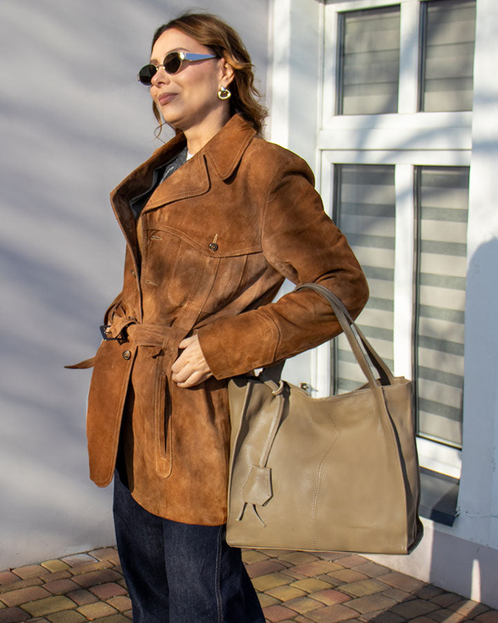 SOHO™ Klassische Shopper-Tasche aus italienisches Rindsleder