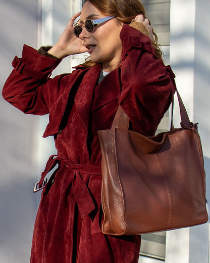 SOHO™ Klassische Shopper-Tasche aus italienisches Rindsleder