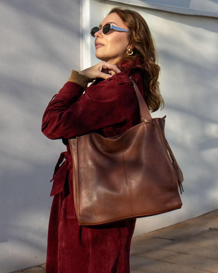SOHO™ Klassische Shopper-Tasche aus italienisches Rindsleder