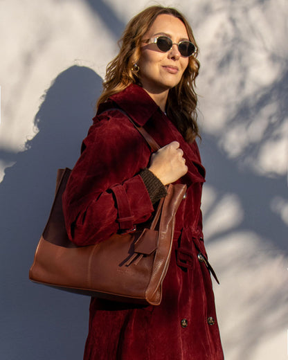 SOHO™ Klassische Shopper-Tasche aus italienisches Rindsleder