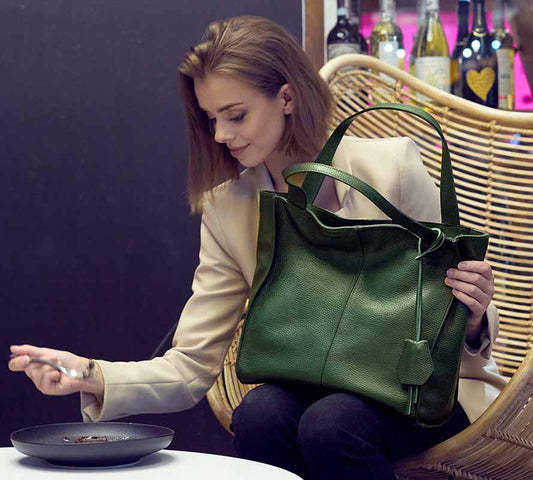 SOHO™ Klassische Shopper-Tasche aus italienisches Rindsleder