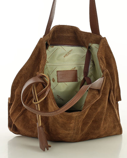 SOHO WILD™ Klassische Shopper-Tasche aus italienischem Wildleder