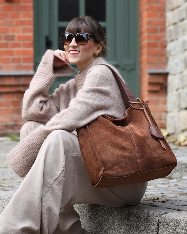 SOHO WILD™ Klassische Shopper-Tasche aus italienischem Wildleder