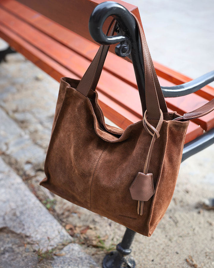 SOHO WILD™ Klassische Shopper-Tasche aus italienischem Wildleder