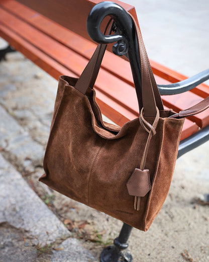 SOHO WILD™ Klassische Shopper-Tasche aus italienischem Wildleder