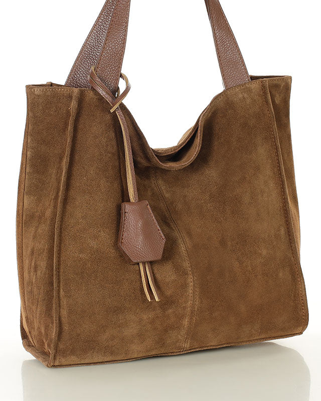 SOHO WILD™ Klassische Shopper-Tasche aus italienischem Wildleder