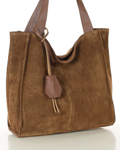 SOHO WILD™ Klassische Shopper-Tasche aus italienischem Wildleder