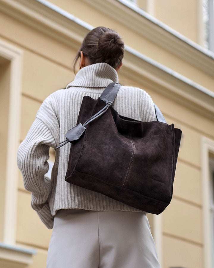 SOHO WILD™ Klassische Shopper-Tasche aus italienischem Wildleder