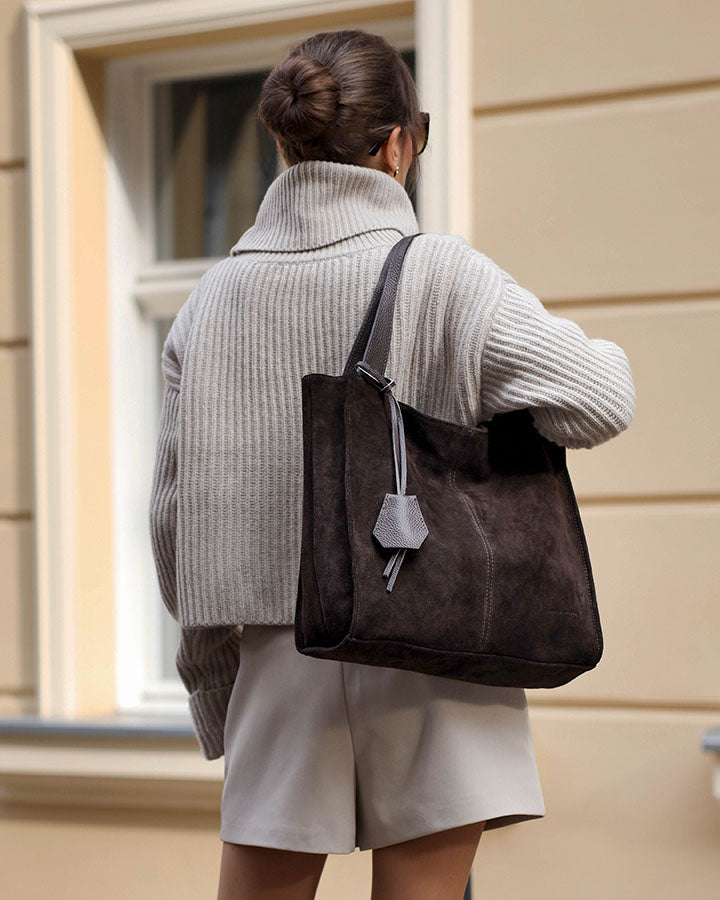 SOHO WILD™ Klassische Shopper-Tasche aus italienischem Wildleder