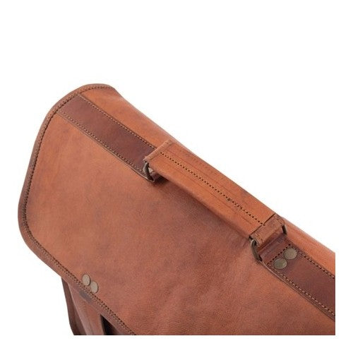 RHIVAN VINTAGE – Große Lederaktentasche aus Echtleder für Damen und Herren 17"