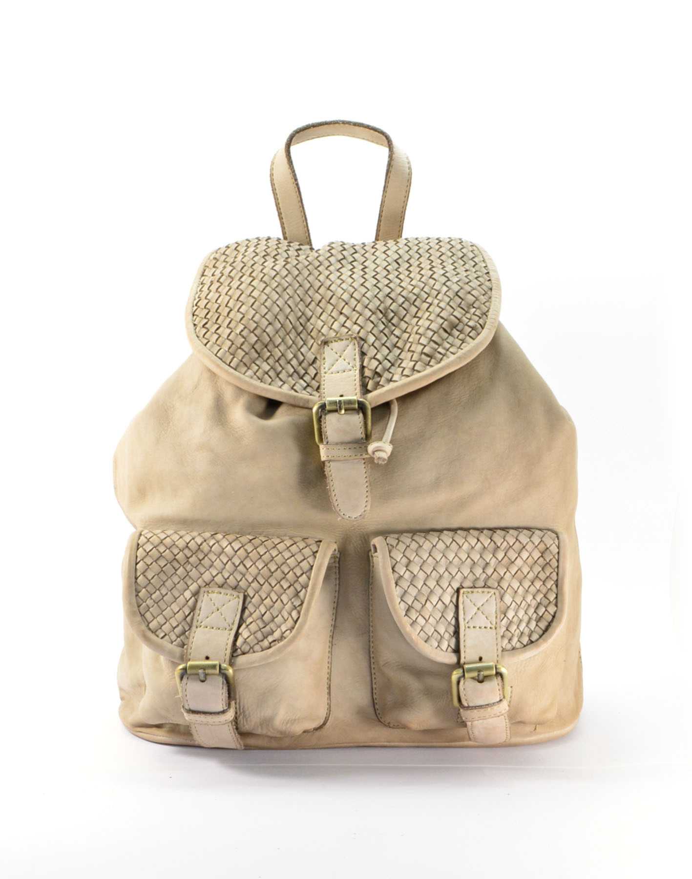 95 klassische rucksack leder damen vintage kordelzug fronttaschen schwarz braun beige cognac 8