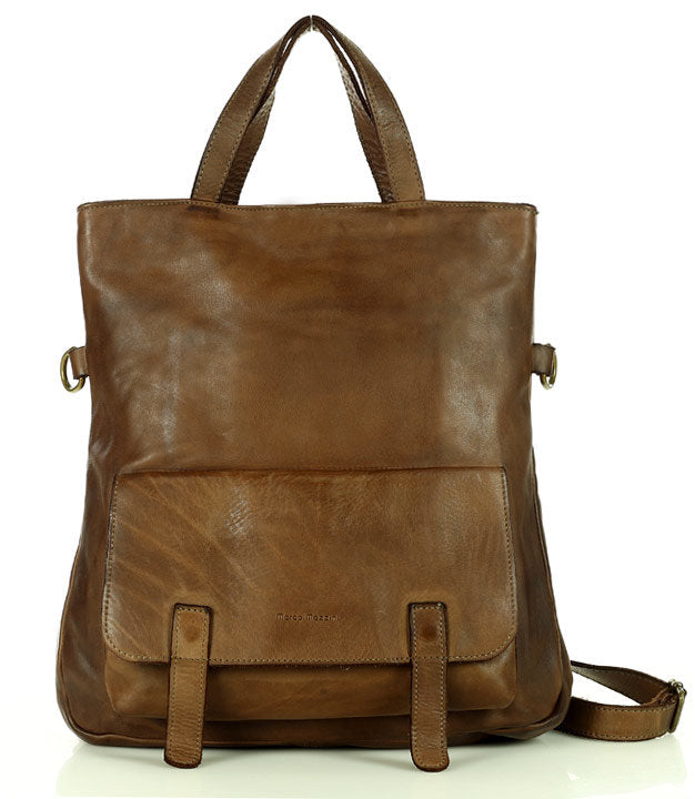 Leather hot sale shopper bag