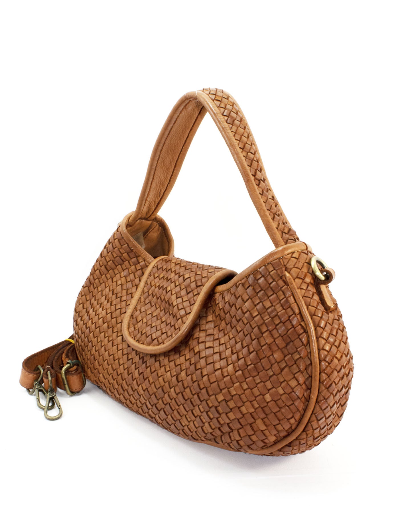 CONTESSA● Women's shoulder bag made of braided leather