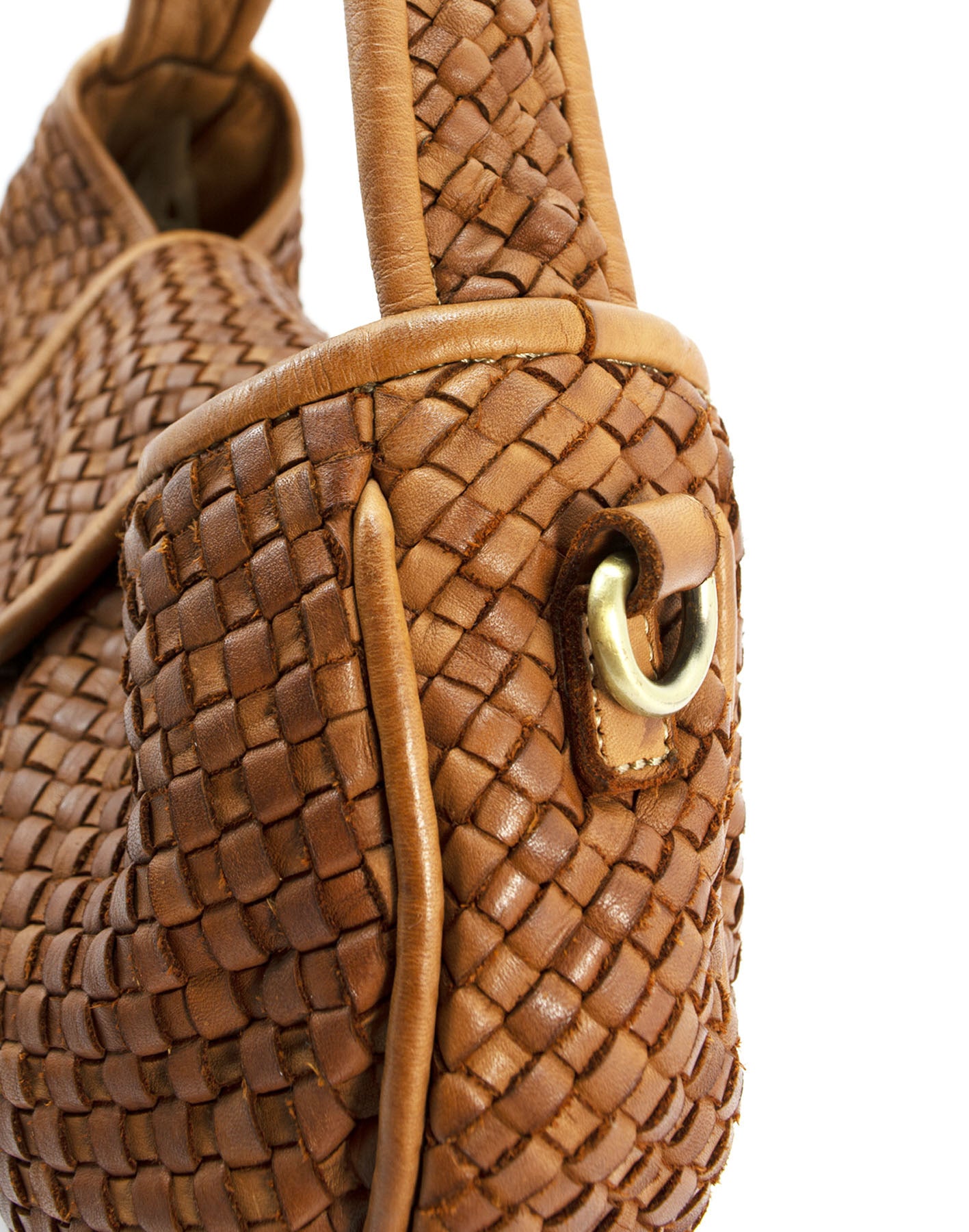 CONTESSA● Women's shoulder bag made of braided leather