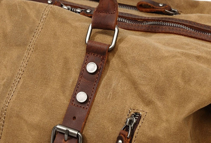 Grand sac fourre-tout vintage en cuir véritable lourd pour hommes sac de voya Grand sac fourre-tout vintage en cuir véritable lourd pour hommes sac de voya