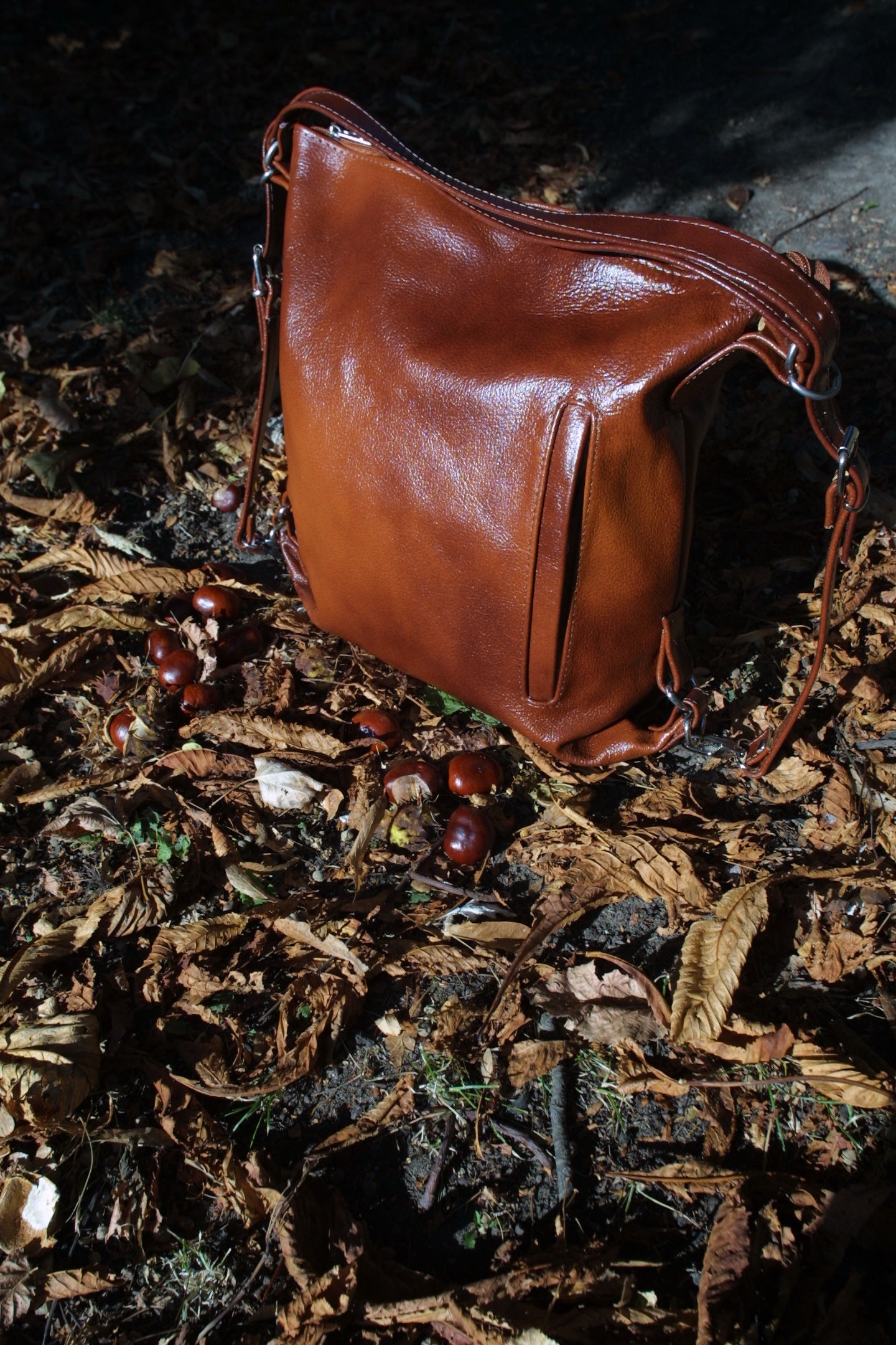 Sac dos femme 2 en 1 en cuir noir ou marron