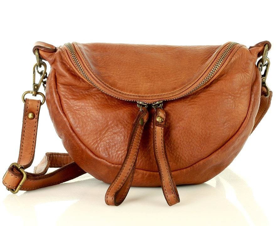 AMELLIA 3 in 1 Small Leather Crossbag - Hip Bag - Shoulder Bag with Chain for Women