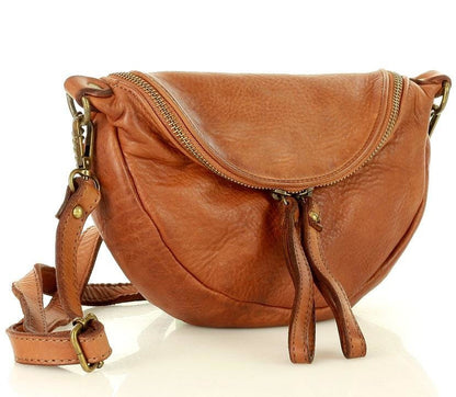 AMELLIA 3 in 1 Small Leather Crossbag - Hip Bag - Shoulder Bag with Chain for Women