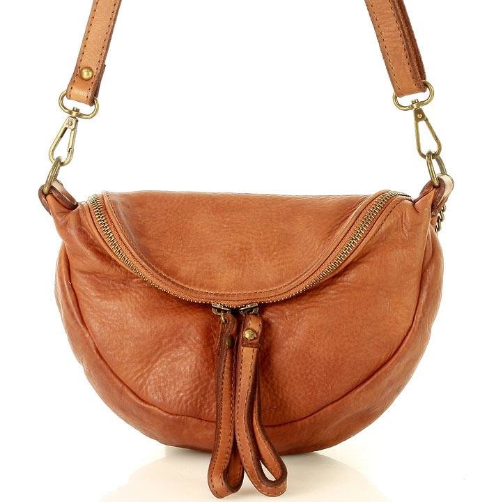 AMELLIA 3 in 1 Small Leather Crossbag - Hip Bag - Shoulder Bag with Chain for Women