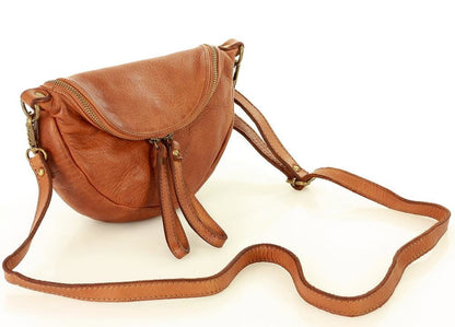 AMELLIA 3 in 1 Small Leather Crossbag - Hip Bag - Shoulder Bag with Chain for Women