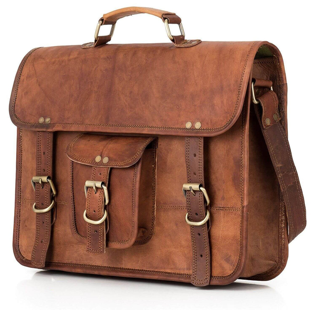 RAIPUR VINTAGE – Handgefertigte Lederaktentasche für Damen und Herren