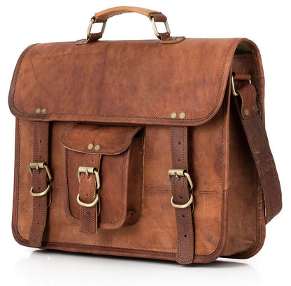 RAIPUR VINTAGE – Handgefertigte Lederaktentasche für Damen und Herren
