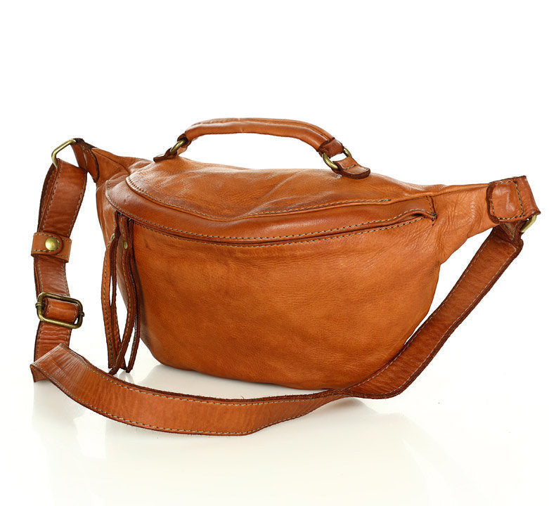 TORINO● Große Lederbauchtasche für damen m. RV. Sacktaschen.com