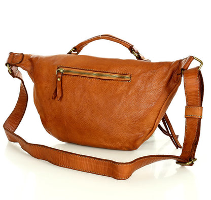 TORINO™ Large women's leather fanny pack with zip.