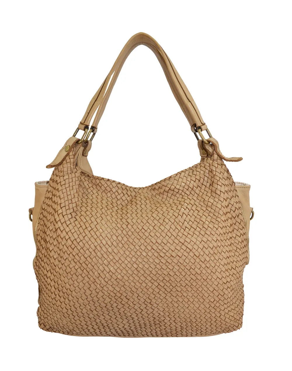 (express) HOBO TRECCIA | Geflochtene Hobo-Bag für Damen aus italienischem Echtleder