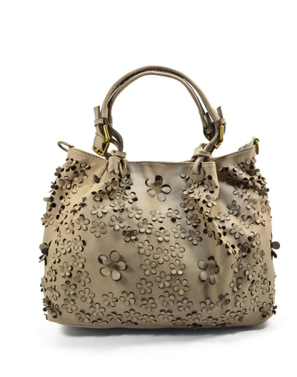FIORINO | Elegante Damen-Lederhandtasche mit kunstvoller Blumenprägung