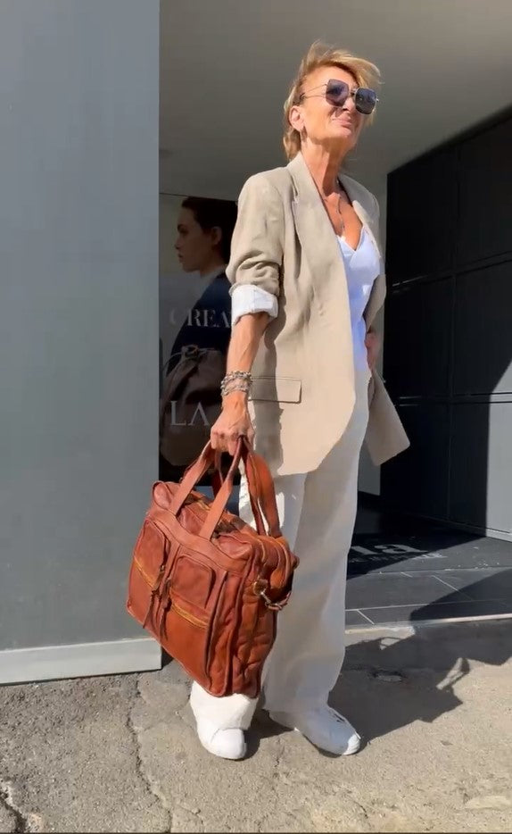 Grand italian 3in1 sac business femme homme cuir, sac d'affaires