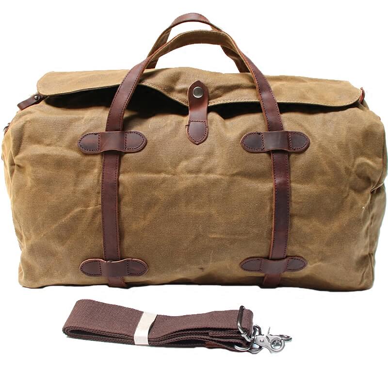 Grand sac de nuit vintage en cuir véritable pour femme, voyage, gym,  week-end